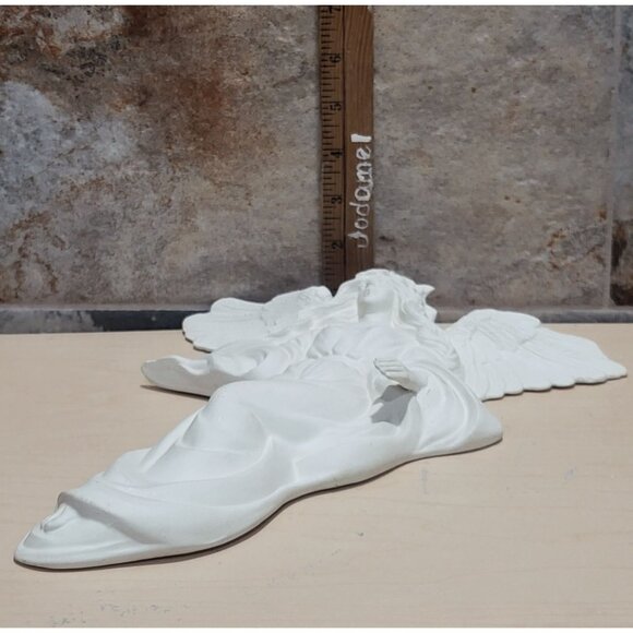 Bisque Porcelain Angel Figurine Wall Decor - Picture 9 of 9